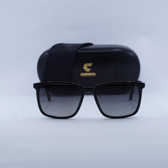 CARRERA 259/S 0807 WJ Square Sunglasses - Black/Grey Polarized - Picture 2 of 9